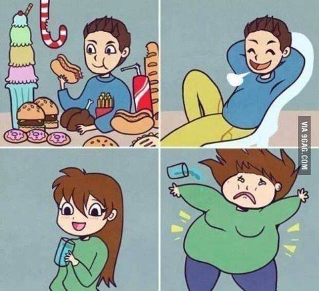 남자와 여자의 다이어트 차이점