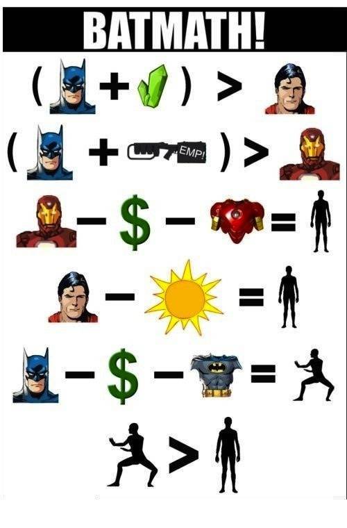 배트맨이 가장 강한 수학적 이유