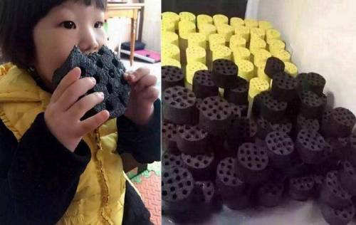 중국서 불티나게 팔리는 연탄 케이크