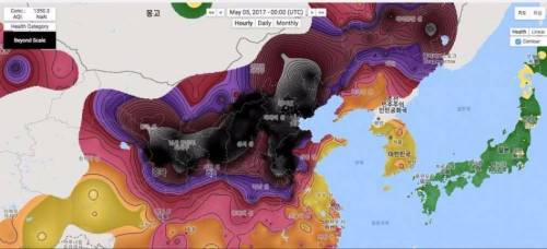 중국의 미세먼지 스케일