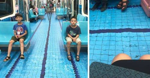 지하철에서 물놀이 할 수 있는 대만 지하철