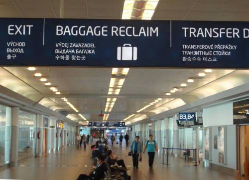 체코 프라하 바츨라프 하벨 국제공항에서 흔히 볼 수 있는 것.