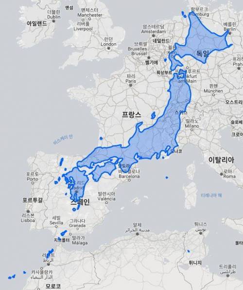 일본 땅덩이는 얼마나 클까?