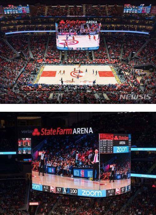 NBA 경기장 최초 360도 LED 스크린 설치