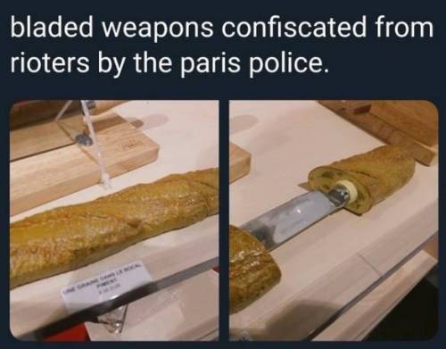 프랑스 경찰이 압수한 시위대의 불법 무기.jpg