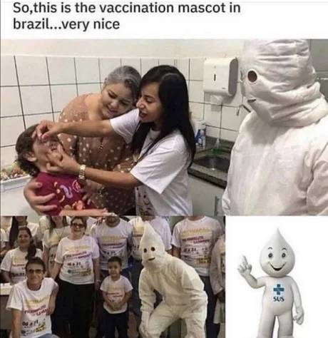 브라질의 백신접종 마스코트