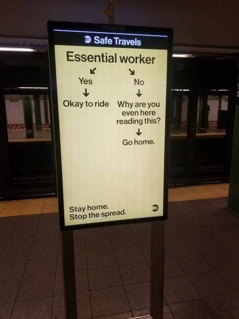 뉴욕 지하철의 경고방법