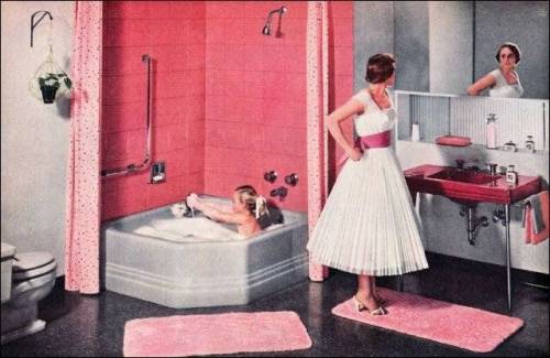 1950년대 욕실과 휴지 유행