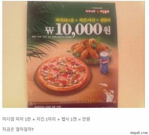 16년 전 피자나라 치킨공주의 놀라운 가격