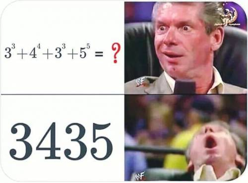 3³ +4⁴+3³ +5⁵ =?