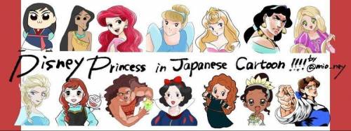 일본만화 풍으로 그린 디즈니 프린세스.jpg