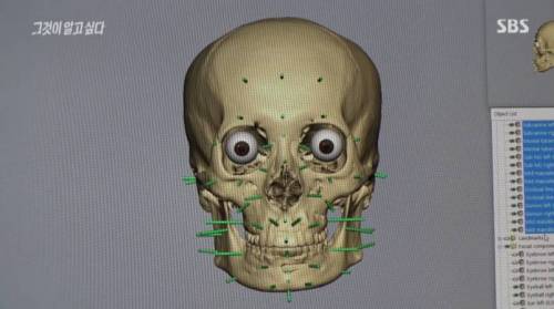 두개골로 변사자 생전 얼굴 복원하는 과정..jpg
