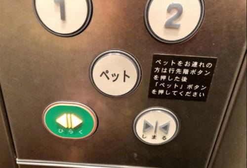 일본 엘레베이터에만 있는 신기한 버튼