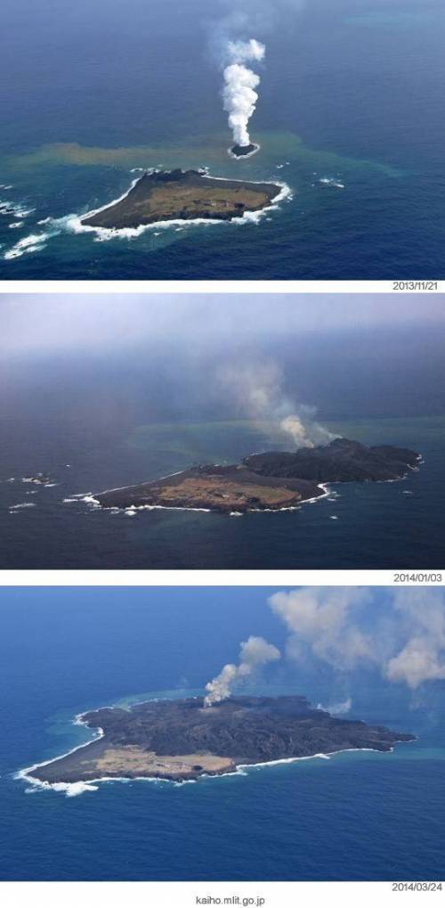 화산폭발로 섬이 생기는 과정