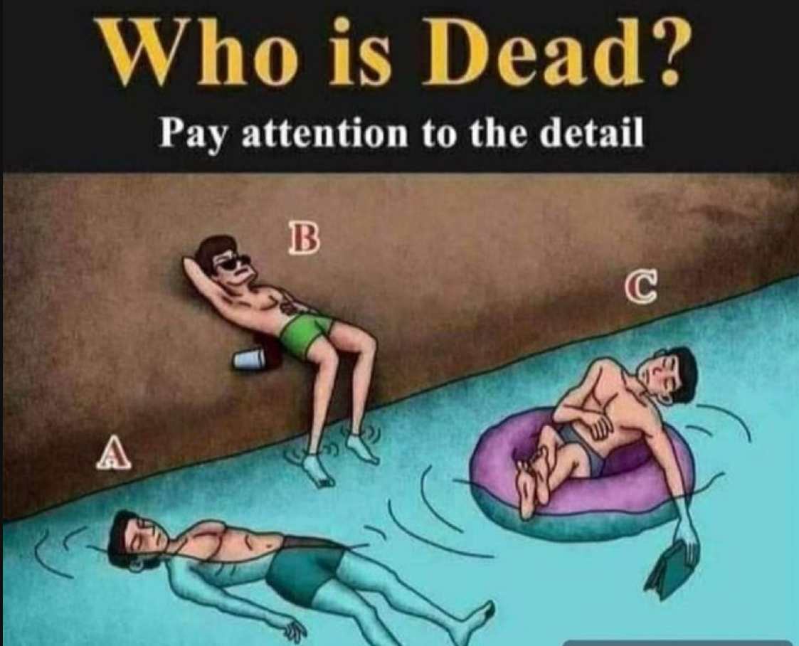 셋 중에 죽은 사람은 누구일까요??