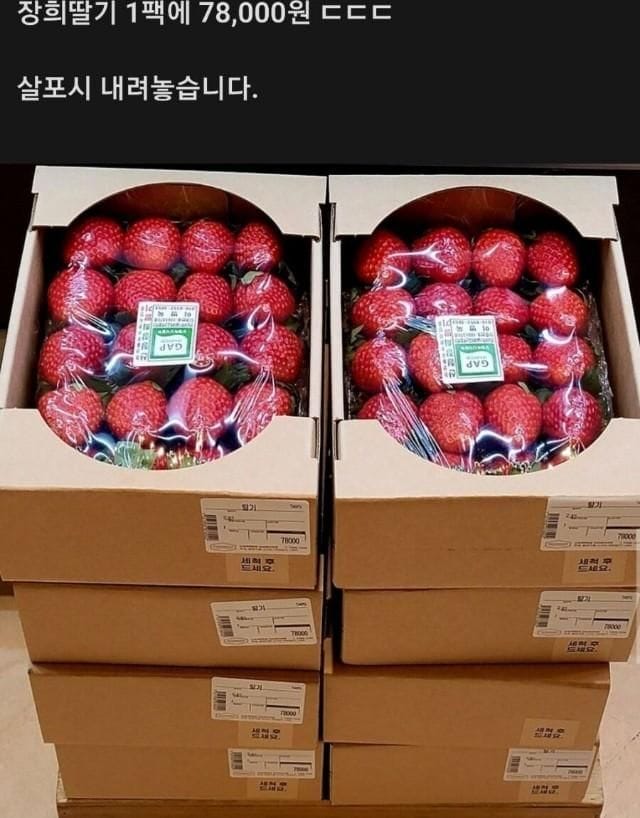 백화점 딸기 가격 근황ㄷㄷ