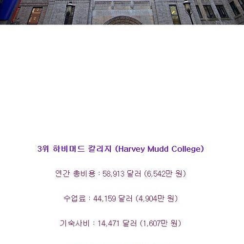 천조국 대학교 등록금  Top10