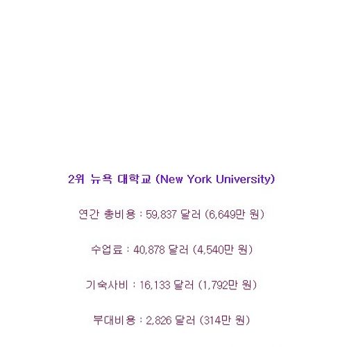 천조국 대학교 등록금  Top10