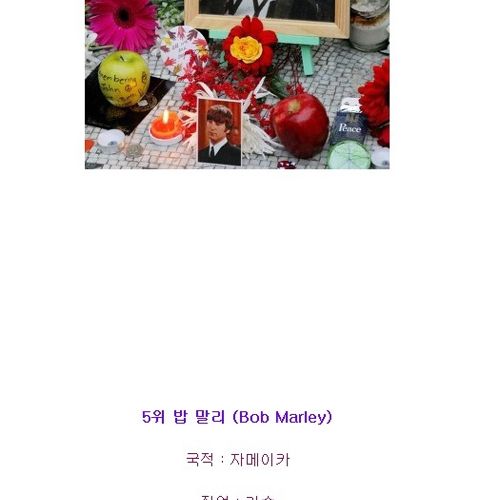 전 세계 유명인 사망후 소득Top