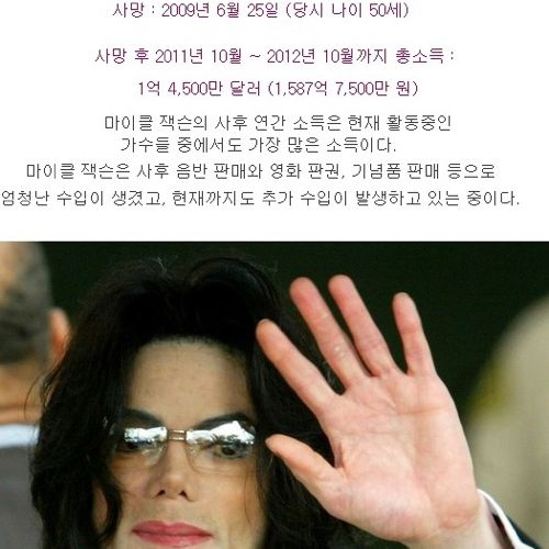 전 세계 유명인 사망후 소득Top