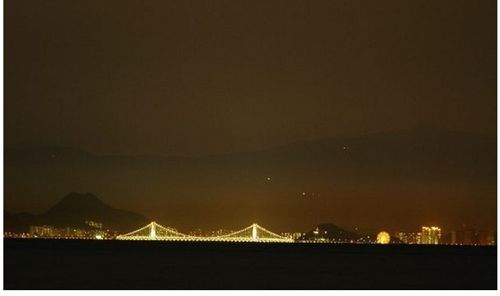 대마도에서 바라본 부산