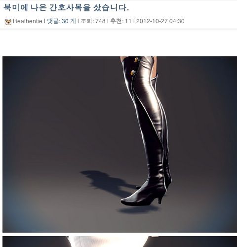 북미에 나온 간호사복 샀습니다