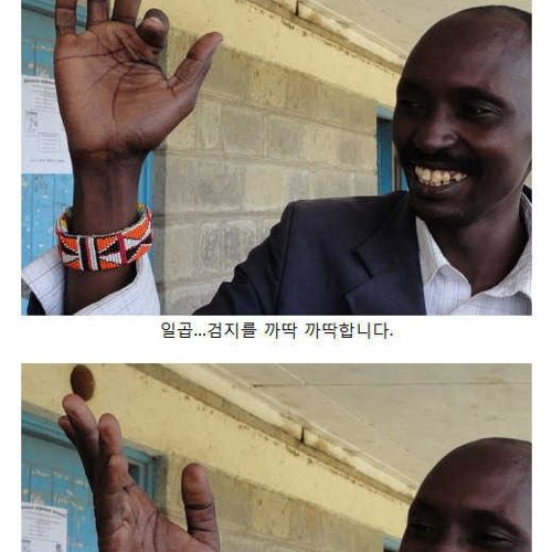 마사이족의 숫자 손가락 표현법