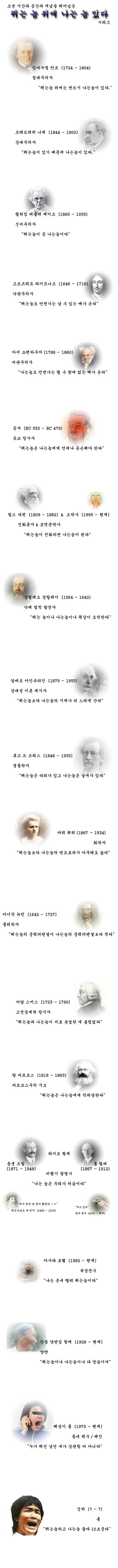 세기를 넘나드는 위인들의 사고방식
