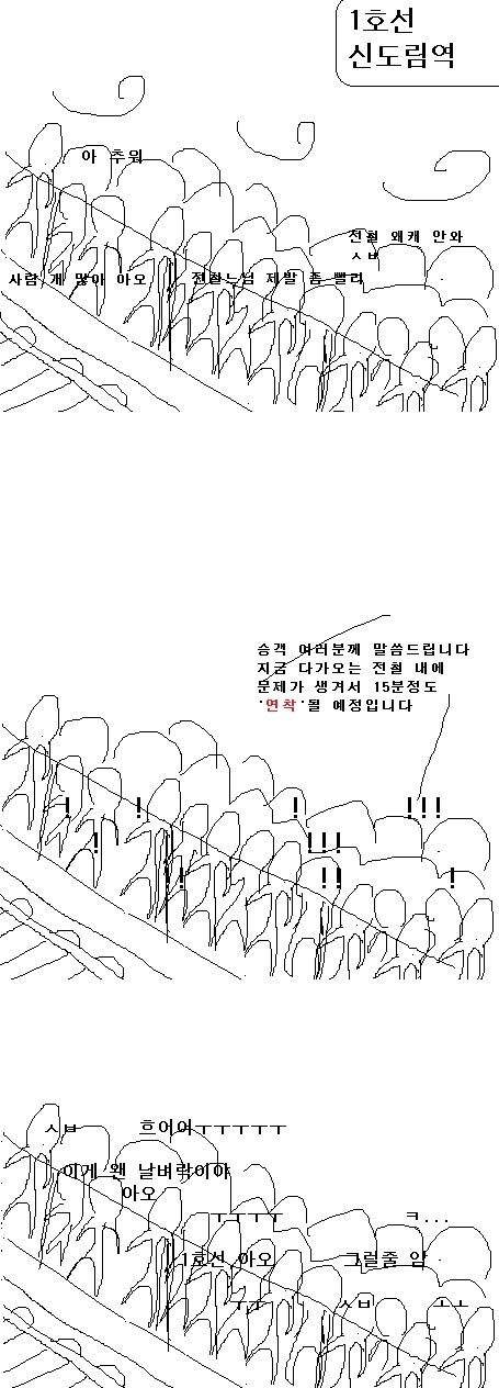 지하철 기다리면서 열받는 순간