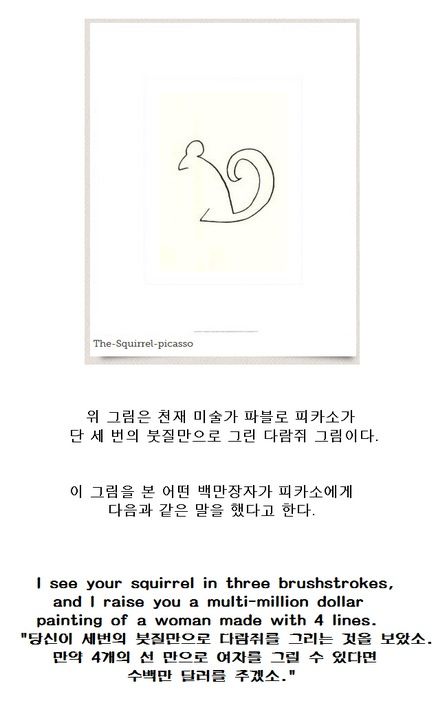 4개의 선으로 여자를 그릴 수 있다면