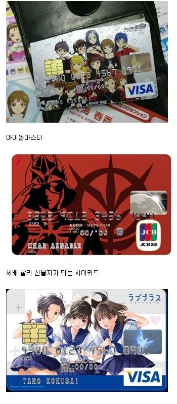 열도의 신용카드 모음.jpg
