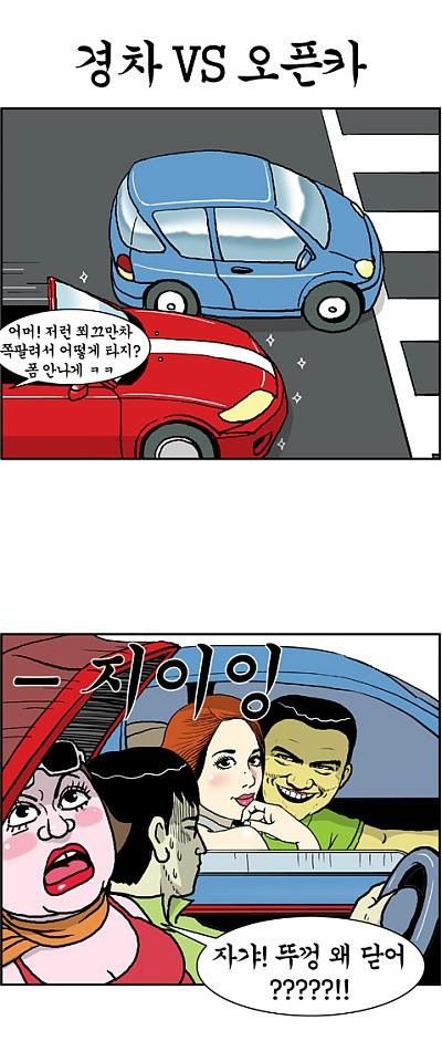 경차vs오픈카