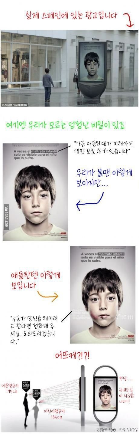 스페인의 아동학대방지광고