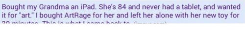 할머니께 아이패드를 사드렸다