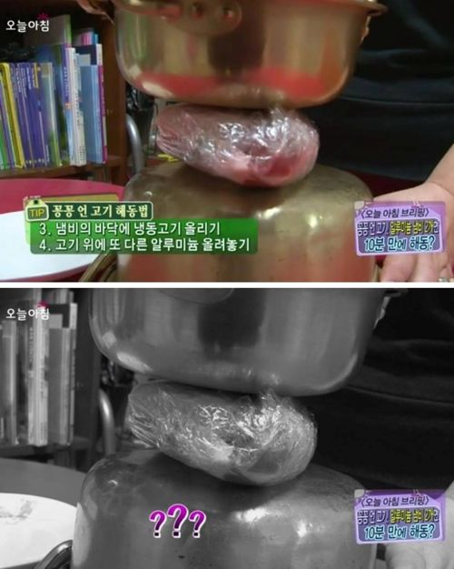 냉동고기 10분만에 해동시킬 수 있는 방법