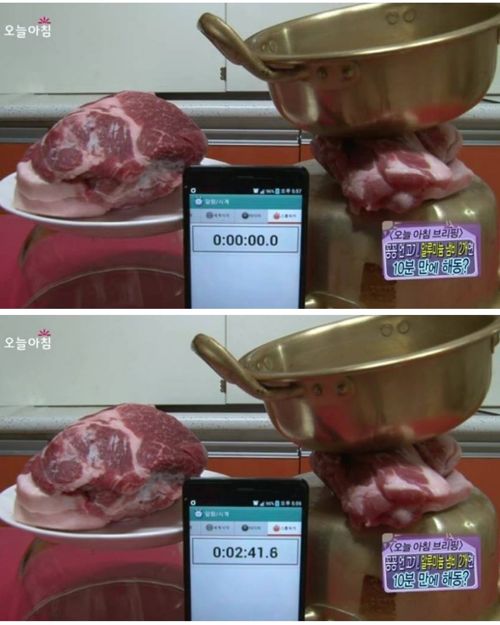 냉동고기 10분만에 해동시킬 수 있는 방법