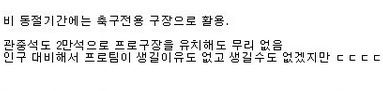 우리나라의 특이한 축구장
