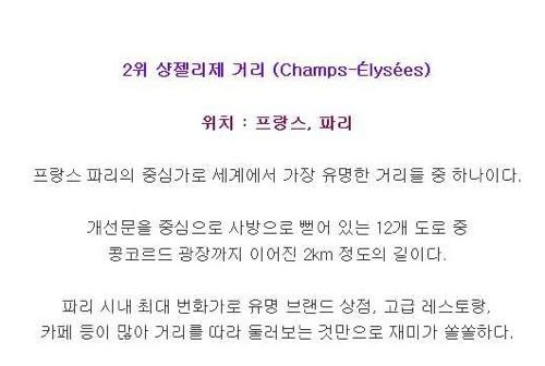 세계에서 가장 유명한 거리 Top 10