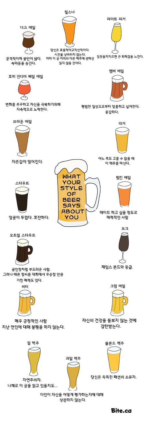 좋아하는 ‘맥주’로 보는 성격