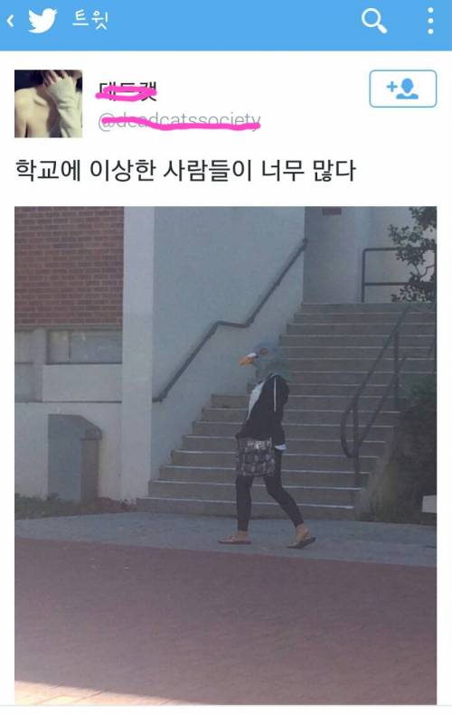 학교에 이상한 사람들이 너무 많다