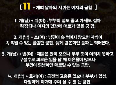 [스압]재미로 보는 띠별 남녀 궁합