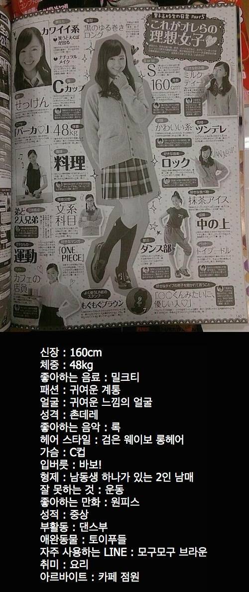 일본 남성들의 이상형