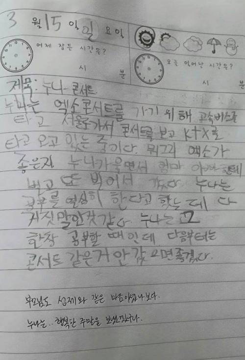 초딩 눈에도 한심한 누나