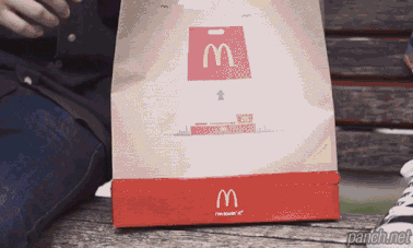 맥도날드의 새로운 포장.gif