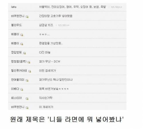 니들 똥꼬에 뭐 넣어봤냐
