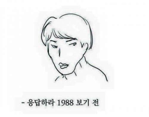 응팔 보기 전과후.jpg