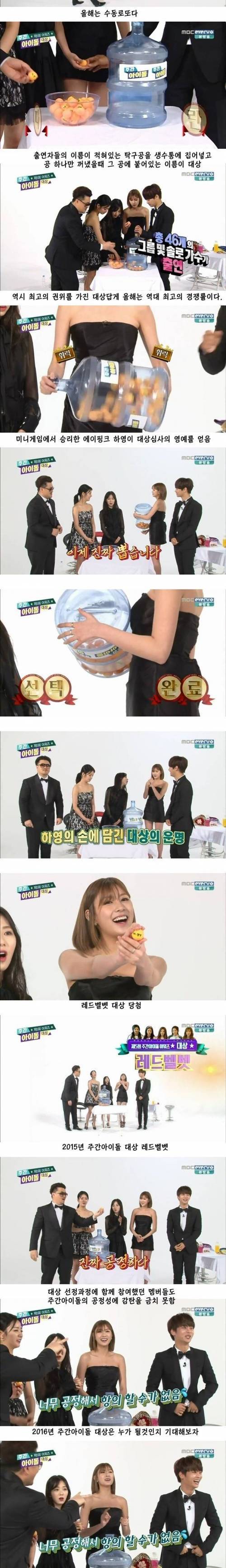 역사상 최고로 공정했던 시상식