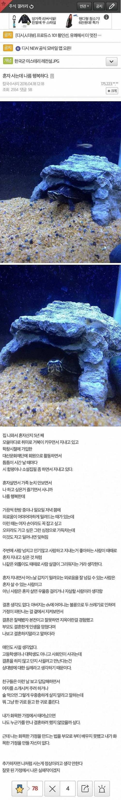 주식갤러리 회원의 고백