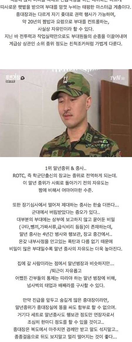 군대 계급별 실제 파워