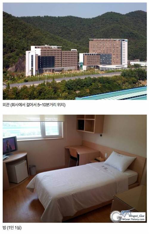 비용 월 5만원인 국내 모 대기업 기숙사